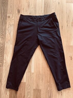 LuLuLemon Warpstream Commission Black Stretch Pants 38x28